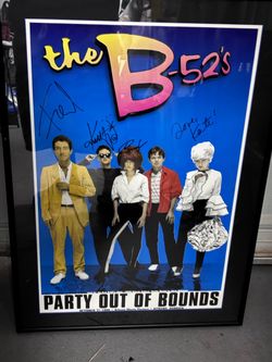 The B-52's 1989 Athens, GA Concert Poster