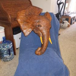 Beautiful Elephant Wood Carving 