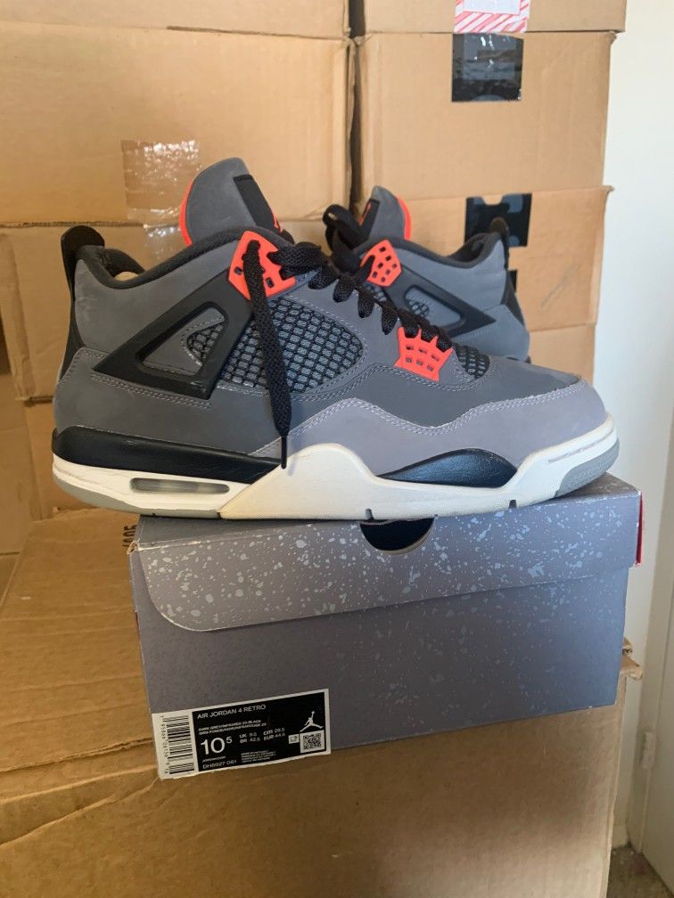 Men's Nike Air Jordan Retro 4 Infrared Shoes Size 10.5