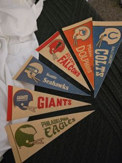 Vintage NFL Mini Pennants 1970s