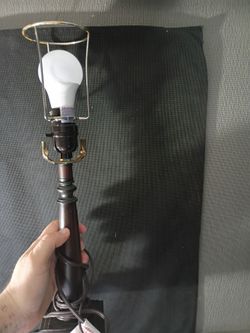 Table Lamp Base with Bulb and Harp