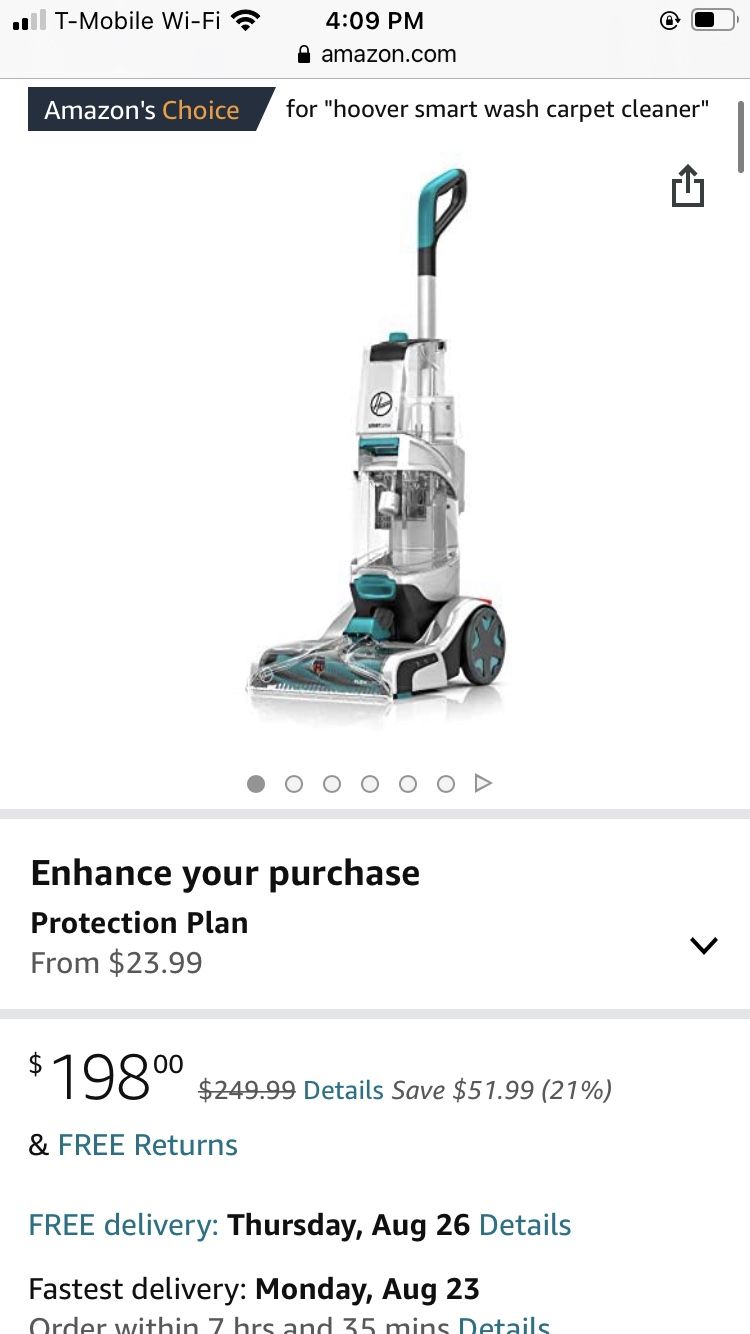 Hoover Smartwash Carpet Cleaner 