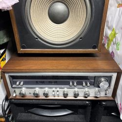 Vintage Kenwood KR-6600 Amplifier & Receiver Walnut Wood 