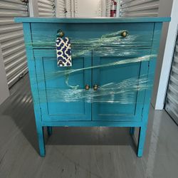 Rehabbed Teal Chalk Painted Unique Piece
