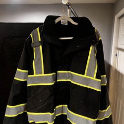 Reversible Hi-Vis Safety Jacket - Black & Yellow Reflective