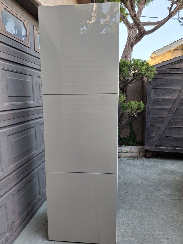 Ikea Besta White Beige Selsviken Shelf Cabinet Pantry Wardrobe Closet Bookcase Book Cabinet Storage