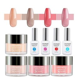 Dip-Powder-Nail-Gel-Kit Acrylic Dipping Powder Starter Kit 0.5 oz/bot