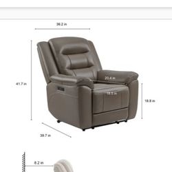Mason Leather Power Recliner with Power Headrest