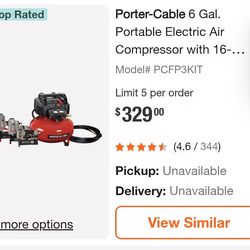6 Gal. Portable Electric Air Compressor with 16-Gauge, 18-Gauge and 23-Gauge Nailer 3 Tool Combo Kit