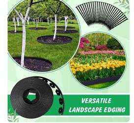 Brand new Sintuff 2'' x 354ft Landscape Edging Kit Lawn Edging Border with 324 Anchoring Spikes Flexible Barrier Edge for Landscape Flower Garden Lawn