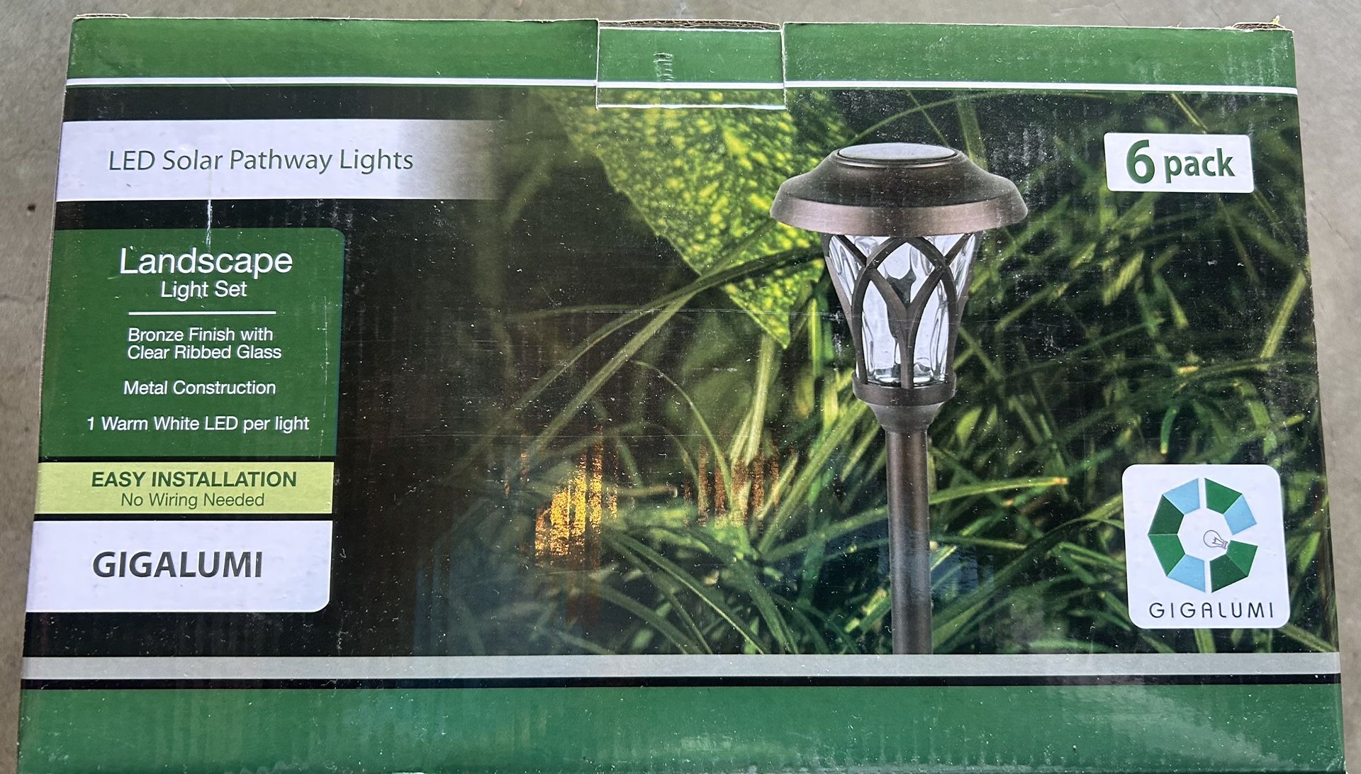 LED Solar Pathway Lights 6 pack