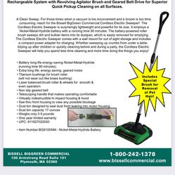 Bissell Big Green Commercial Cordless Sweeper