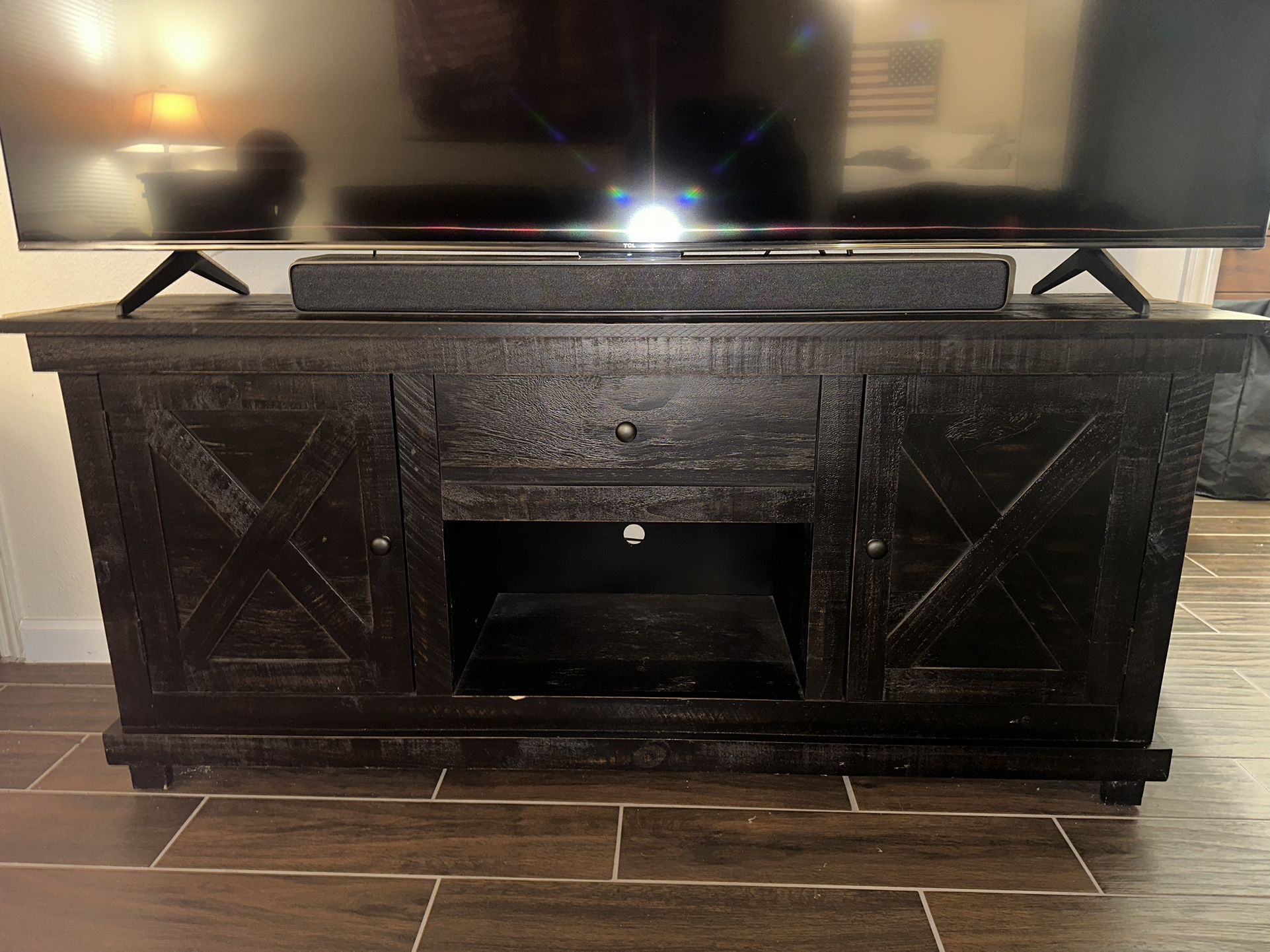 Wooden TV stand