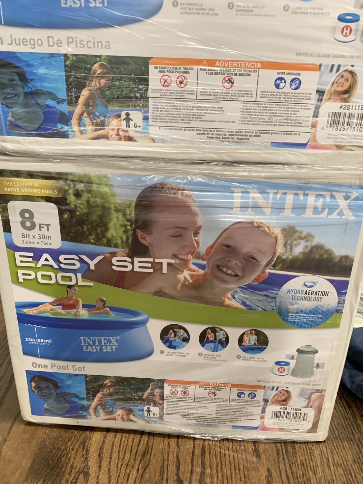 Intex 8x30” Easy Set Inflatable Swimming Pool with Filter Pump