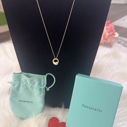 Tiffany & Co Elsa Peretti Eternal Circle Pendent Necklace 