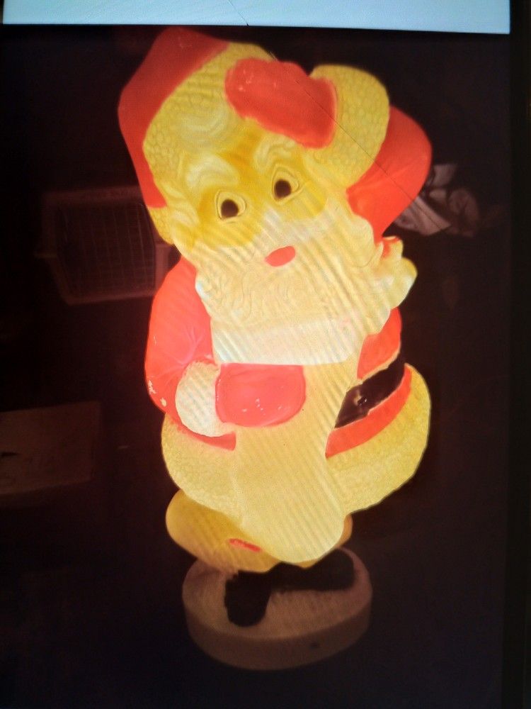 Vintage Blow Mold Santa Great Condition