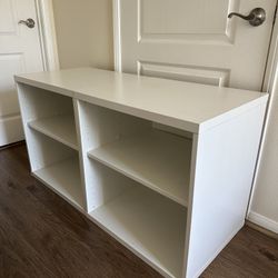 Set of 2 White Storage Cabinets