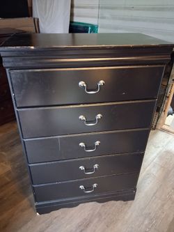Black wood stand dresser