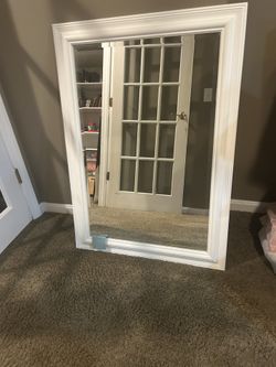 Large White Mirror