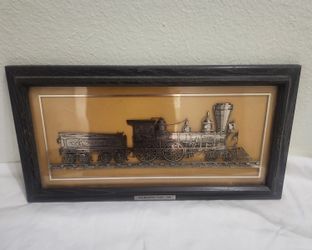 Franklin Mint Sterling Silver Locomotive Silhouettes - Baldwin Tiger & Susquehanna