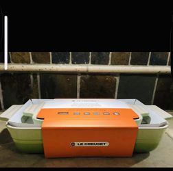 Kiwi" Green Set of LE CREUSET Rectangular Casserole Baking Dish 16 Oz 7.75 Qt