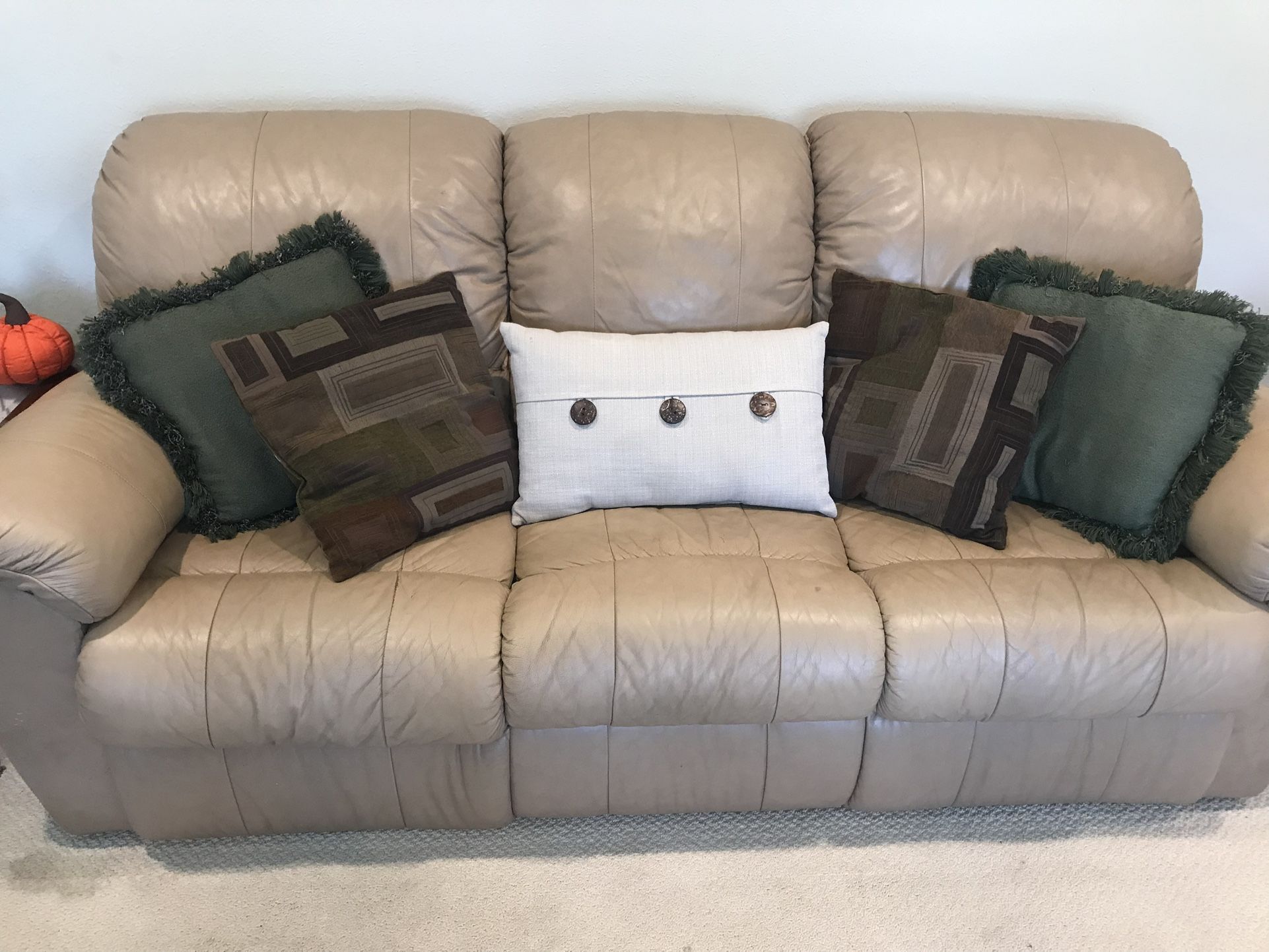Leather Recliner Couch