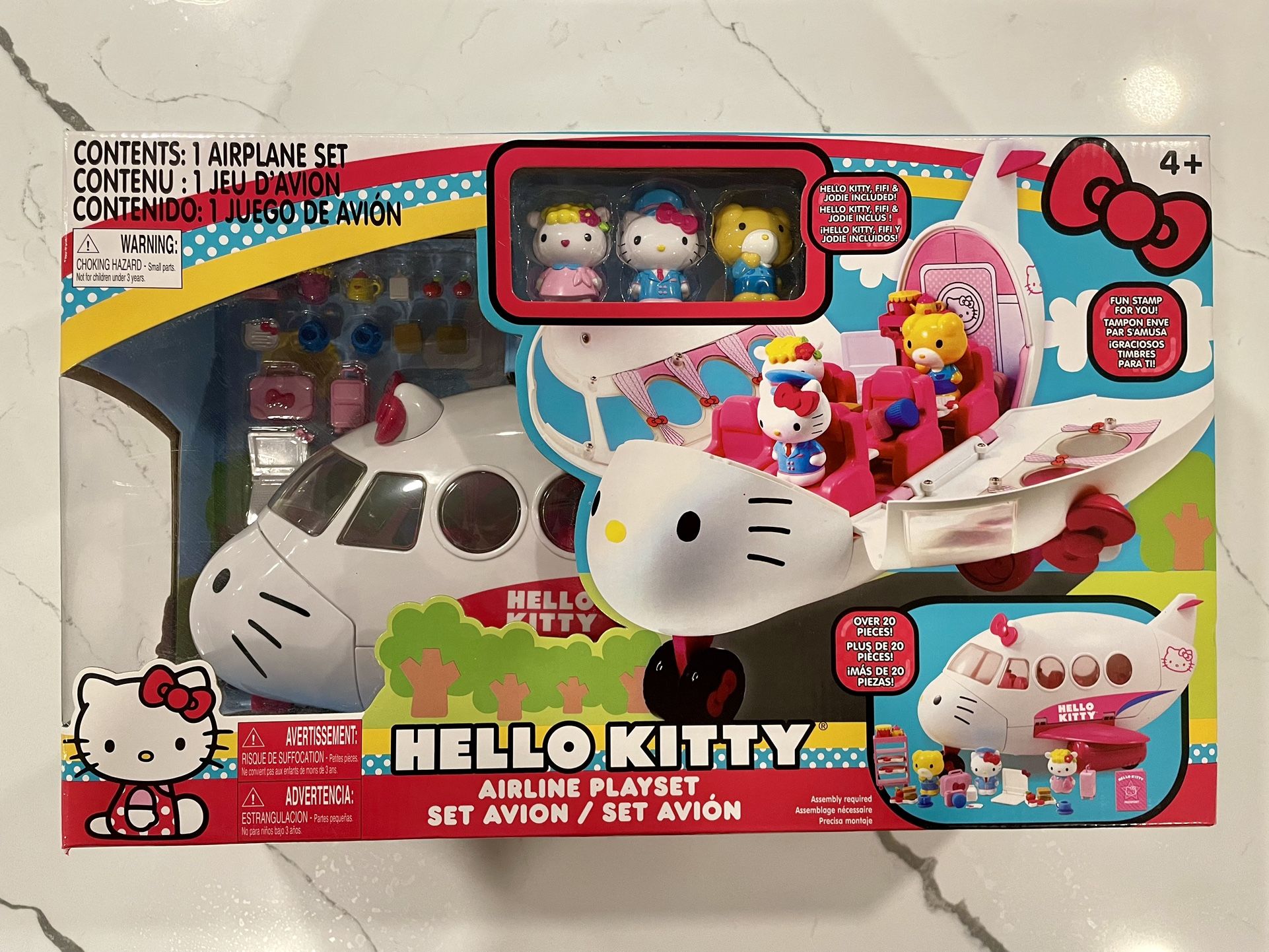 Hello Kitty Airplane Playset Jada Toys - New In Box