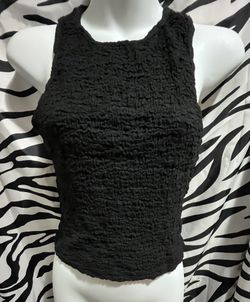 Black Stretchy Crop Top 