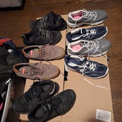 MEN'S  GYM SHOES. NIKES... LEVIS. SKECHERS 