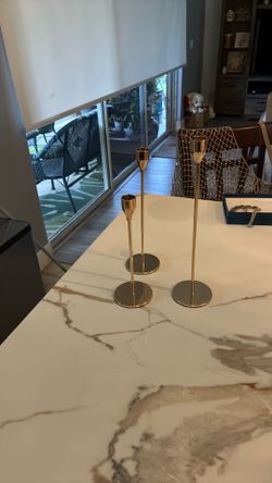 Gold tapered candle sticks