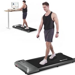 Walking Pad, 2 in 1 Treadmills for Home with Remote Control, Under Desk Treadmill Office Quiet, Portable Treadmill with Installation-Free and in LED D