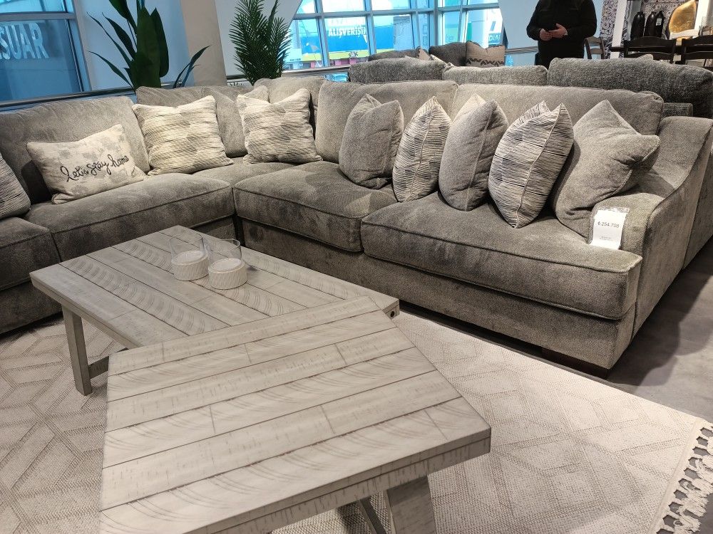 Bayless Smoke 3-Piece Sectional$10 Down Payment And Financing Available