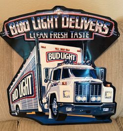 Vintage 1992 Tin Bud Light Wall Art