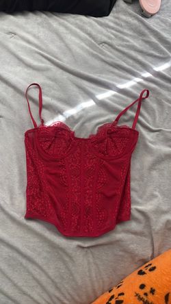 red lace corset