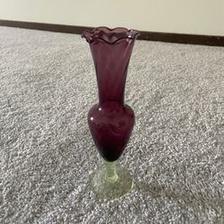 Vintage Purple Glass Vase