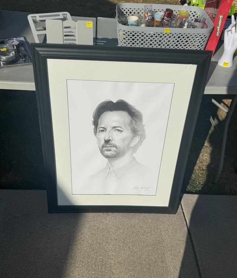 FRAMED ERIC CLAPTON PORTRAIT