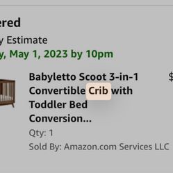 Lightly Used Babyletto Crib