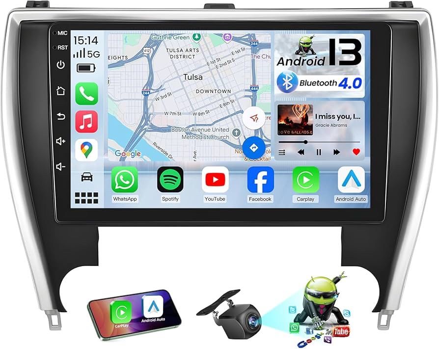 10.2" Car Stereo for Toyota Camry 2015-2017 Wireless CarPlay Android Auto