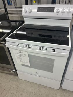 GE 30-Inch White Electric Range