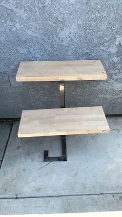 Very sturdy homemade rack will come in handy for plans in pots.