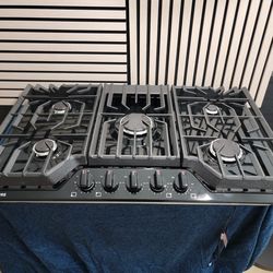 Gas Cooktop Built-in Range Gas  Stove - Natural / LP Propane;  Drop-in Stove 36inches cut out, Black tabletop Slide-in Stove, Hub Stove