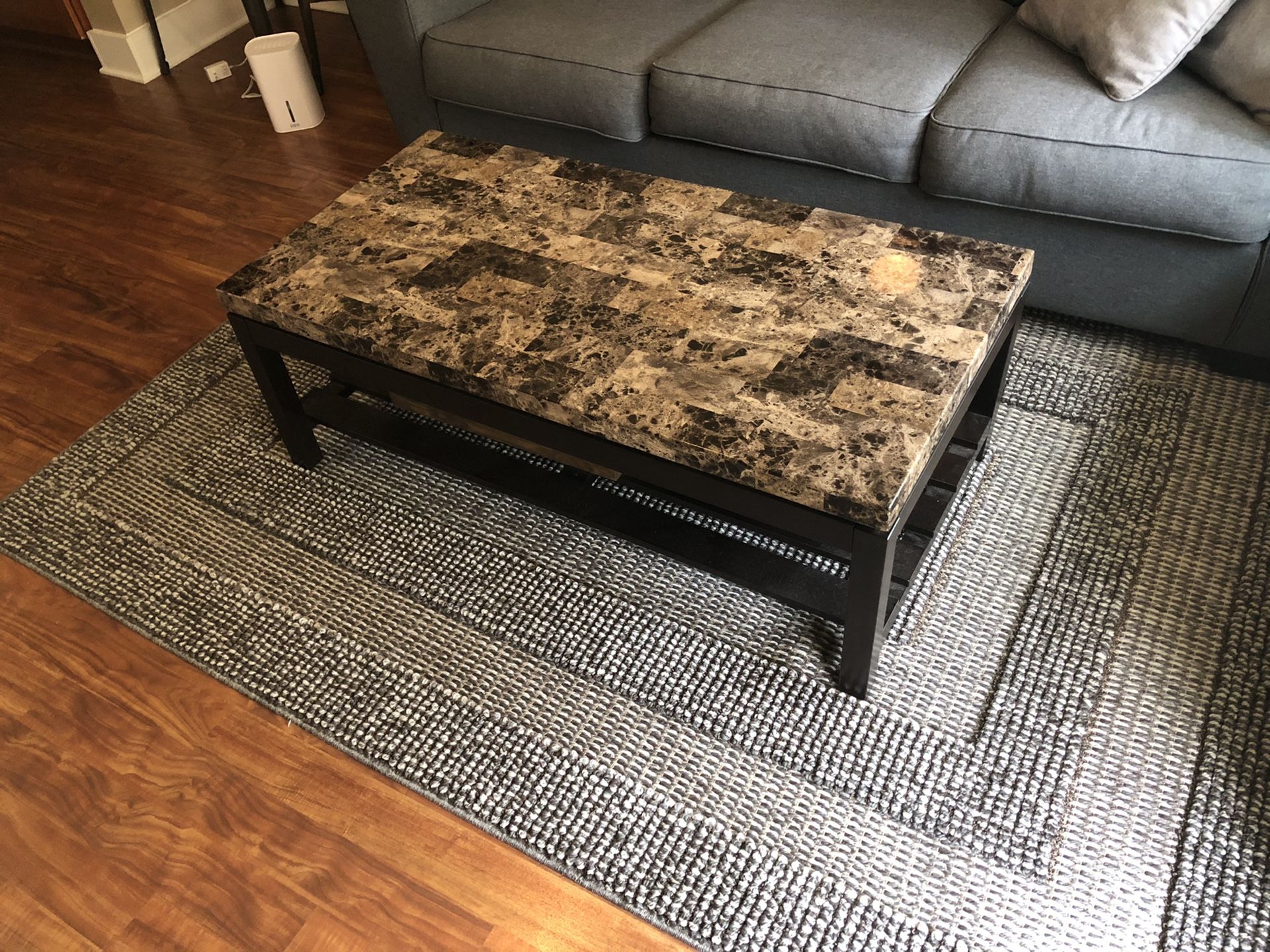 Faux marble coffee table