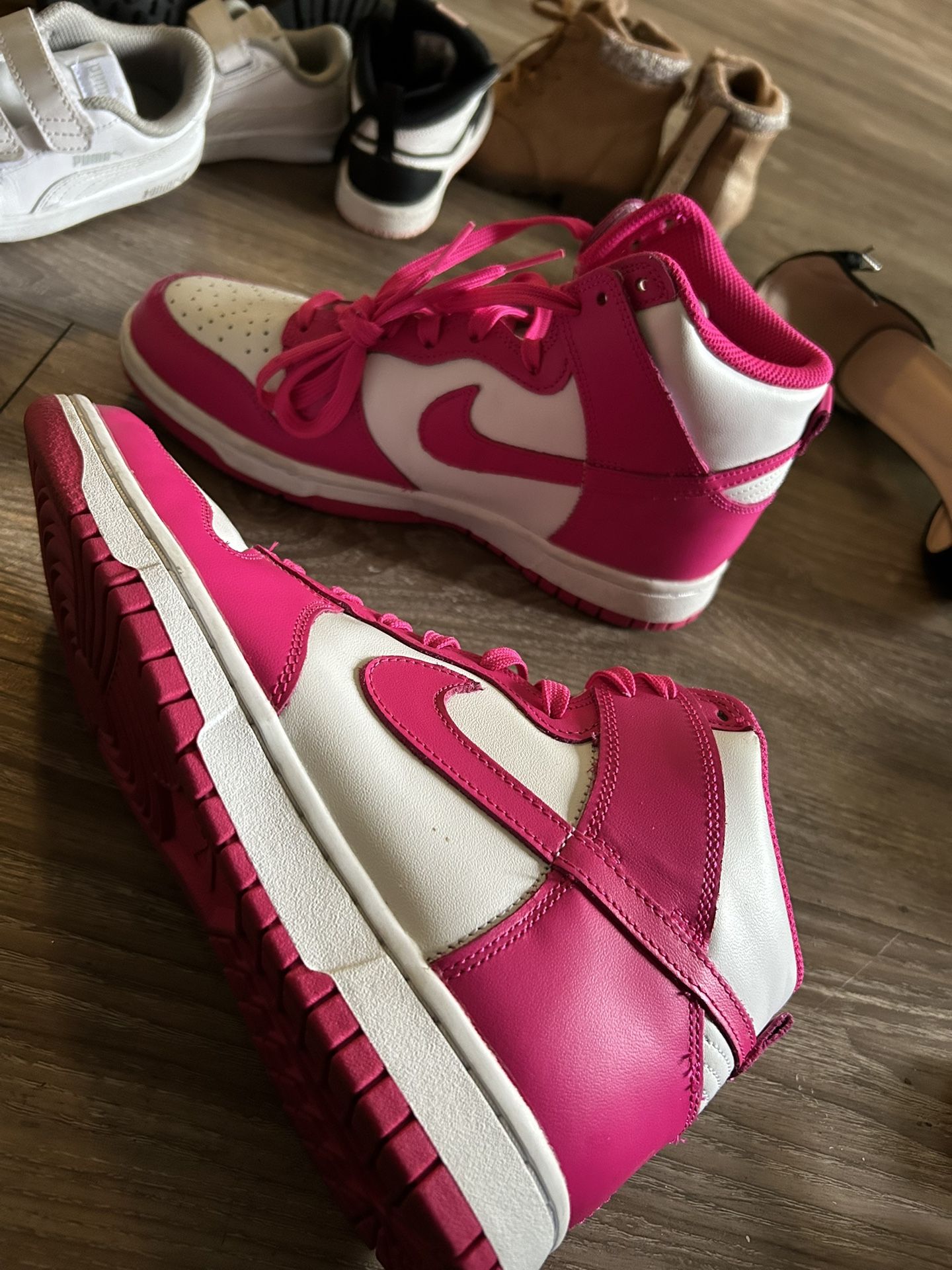 Nike pink high tops