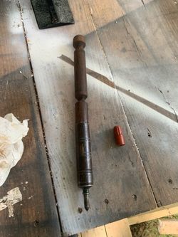 Antique wooden grease gun