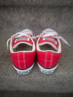 Converse all star white and red 2.5