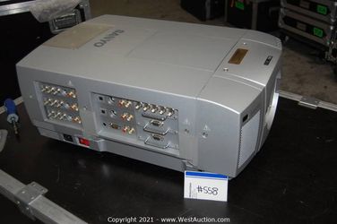 Sanyo PLC-9000 Projector No Lens with Remote (435 Hours, In Factory Box)