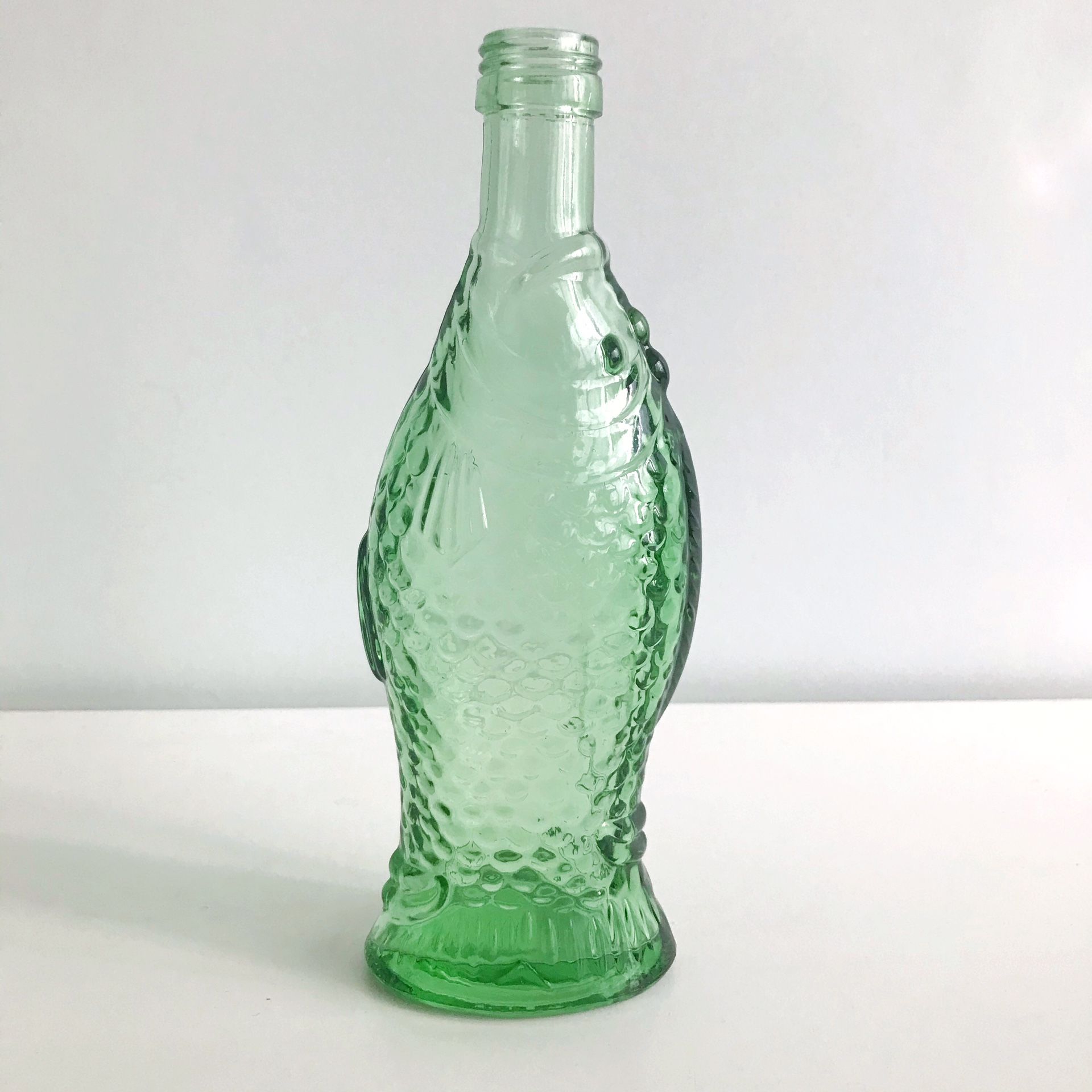 Vintage green glass fish bottle decanter vase for Sale in New York, NY ...