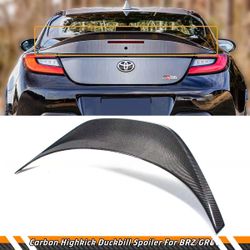 Brand New 2022-2026 Subaru BRZ Toyota GR86 Highkick Duckbill Real Carbon Fiber Trunk Spoiler