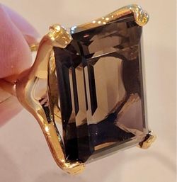 Vintage Smoky Quartz Cocktail Ring