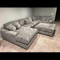 Oversized Luxury Corduroy Sectionals In Stock 